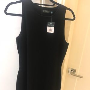 NWT Ralph Lauren Sleeveless Black Stretch Dress